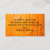 かぼちゃの質感ビジネスカードテンプレート 名刺 (正面)