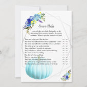 かぼちゃの赤ちゃんシャワーの上または下 |青 招待状 (正面)