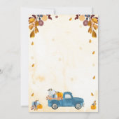 かぼちゃの赤ちゃん歓迎会　男の子　トラック　かぼちゃ 招待状 (裏面)