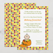 かぼちゃの赤ちゃん ベビーシャワーの招待状 / 秋のモザイク 招待状 (正面/裏面)