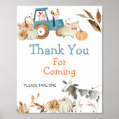 かぼちゃの農場の動物トラクター ご来場ありがとうございます ポスター (正面)