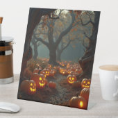 かぼちゃの道を歩く 台座サイン (インサイチュ)