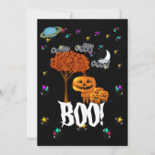 かぼちゃの頭のハロウィンパーティーの招待状 招待状 (裏面)