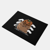 かぼちゃの頭のビーバー – Halloween Beaver ドアマット (アングル)