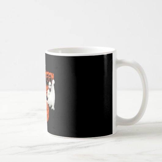 かぼちゃの顔の幽霊の秋のシャツ コーヒーマグカップ (右)
