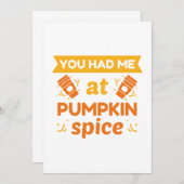 かぼちゃの香辛料を食べたね サンキューカード (正面/裏面)