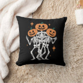 かぼちゃの骸骨ハロウィン　不気味な季節 クッション (ブランケット)