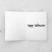 かぼちゃの黒とオレンジのハロウィン テーマ カード (内部)