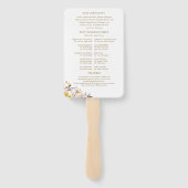 かぼちゃひまわり秋の結婚式式プログラム ハンドファン (裏面)