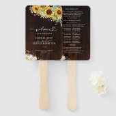 かぼちゃひまわり秋の結婚式式プログラム ハンドファン (正面&裏面)