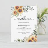 かぼちゃひまわり秋の結婚式式プログラム 招待状 (スタンド正面)