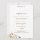 かぼちゃひまわり秋の結婚式式プログラム 招待状 (裏面)