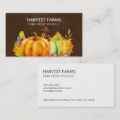 かぼちゃや葉野菜を収穫する 名刺 (正面/裏面)