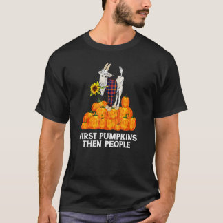 かぼちゃより先に人 ヤギヨガ Tシャツ