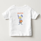 かぼちゃをお洒落抱えたかわいいバニー トドラーTシャツ (裏面)