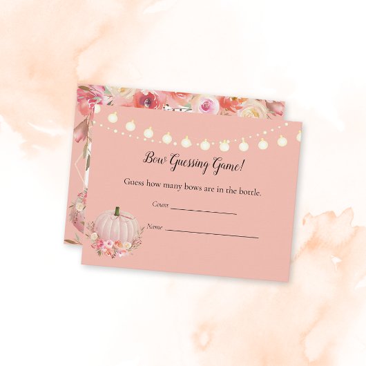 かぼちゃをエレガント推理するゲーム赤ちゃんシャワーゲーム 招待状