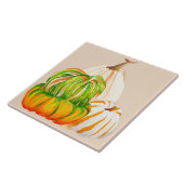 かぼちゃをセラミックのタイルで収穫する(2) タイル (側面)