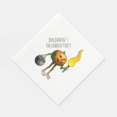 かぼちゃをトリックまたは処理する スタンダードランチョンナプキン (角)