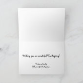 かぼちゃを使ったかわいい猫 – 感謝祭！ シーズンカード (内部)