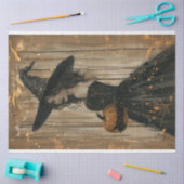 かぼちゃを切り離す魔女 薄葉紙 (クラフト)