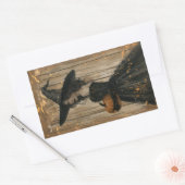 かぼちゃを抱えている魔女 長方形シール (封筒)