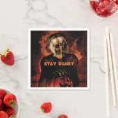 かぼちゃを持った邪悪な魔女。ハロウィン スタンダードカクテルナプキン (インサイチュ)