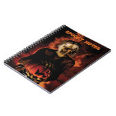 かぼちゃを持った邪悪な魔女。ハロウィン ノートブック (左側)