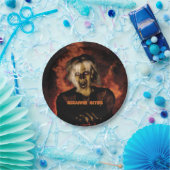 かぼちゃを持った邪悪な魔女。ハロウィン ペーパープレート (パーティー)