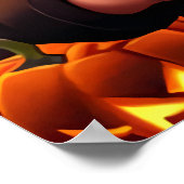 かぼちゃを持っている若い女性 | AIアートポスター ポスター (角)