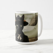 かぼちゃを持つ魔女猫 コーヒーマグカップ (正面右)