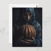 かぼちゃを華美持つ人 ポストカード (正面/裏面)