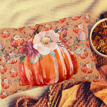 かぼちゃオレンジ秋フローラ格子秋