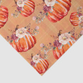 かぼちゃオレンジ秋フローラ格子秋 薄葉紙 (詳細)