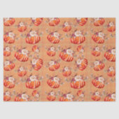 かぼちゃオレンジ秋フローラ格子秋 薄葉紙 (正面)