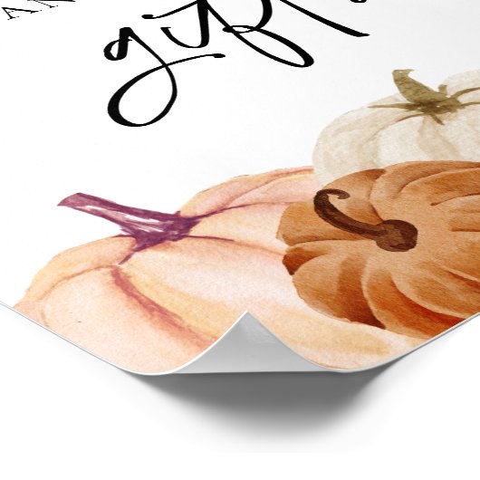 かぼちゃカードとギフトサイン ポスター (角)