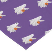 かぼちゃキャンディバケットによるトリックまたは処理幽霊 ショートテーブルランナー (コーナー)