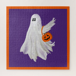 かぼちゃキャンディバケットによるトリックまたは処理幽霊 ジグソーパズル