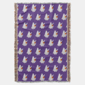 かぼちゃキャンディバケットによるトリックまたは処理幽霊 スローブランケット (正面縦)