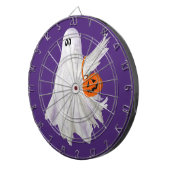 かぼちゃキャンディバケットによるトリックまたは処理幽霊 ダーツボード (正面右)