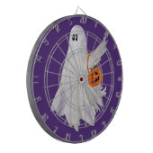 かぼちゃキャンディバケットによるトリックまたは処理幽霊 ダーツボード (正面左)