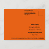 かぼちゃキャンディバケットによるトリックまたは処理幽霊 ポストカード (裏面)