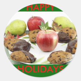 かぼちゃクッキー秋のシーン ラウンドシール