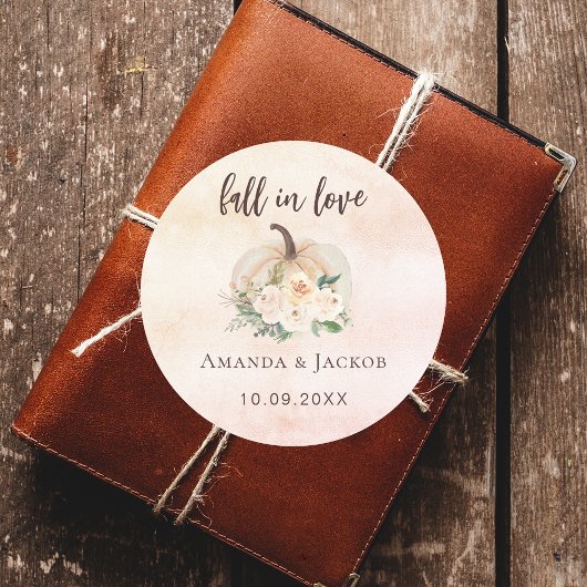 かぼちゃクリームフラワーズ秋の結婚式 ラウンドシール