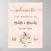 かぼちゃクリーム赤面花秋ウェルカム結婚ズ ポスター (正面)