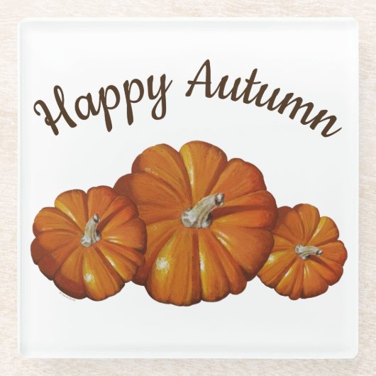 かぼちゃコースター ガラスコースター (正面)