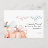 かぼちゃジェンダーおむつラッフルを明らかにする エンクロージャーカード (正面)