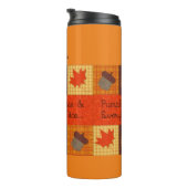 かぼちゃスパイスキルトコラージュパーソナライズされた タンブラー (回転右)