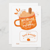 かぼちゃスパイスギフトカードホルダー、先生ギフトラベル サンキューカード (正面/裏面)