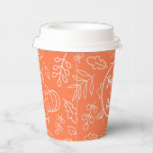 かぼちゃスパイス秋の休日紙カップ 紙コップ (右)