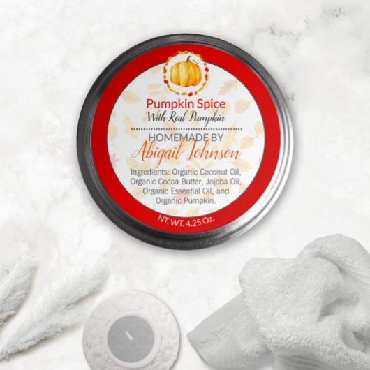 かぼちゃスパイス自家製体バターまたはジェリーラベル ラウンドシール
